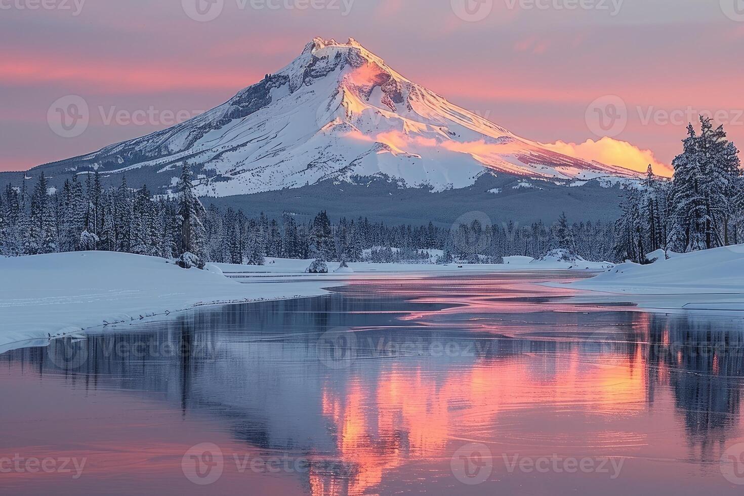 ai gegenereerd mooi natuur berg landschap professioneel fotografie foto