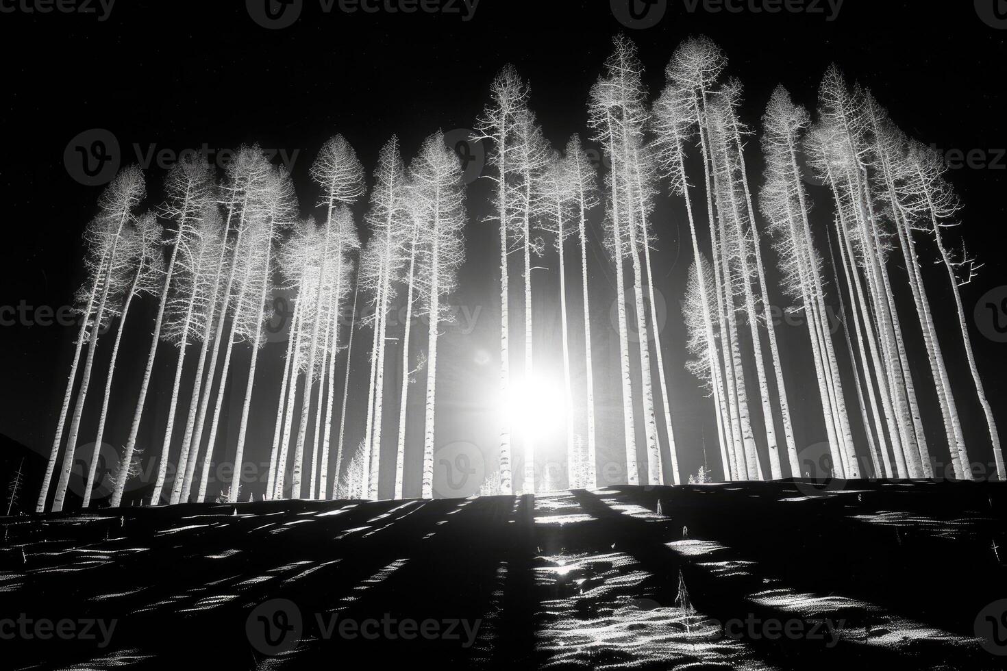 ai gegenereerd eng groen donker Woud natuur professioneel fotografie foto