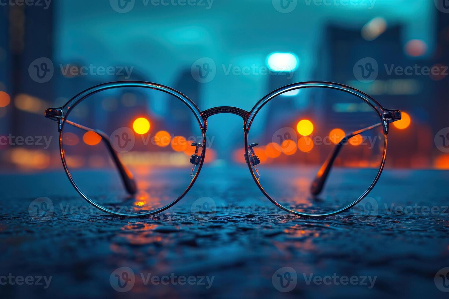 ai gegenereerd bril dat aanpassen correct gezichtsvermogen van wazig naar scherp. generatief ai foto
