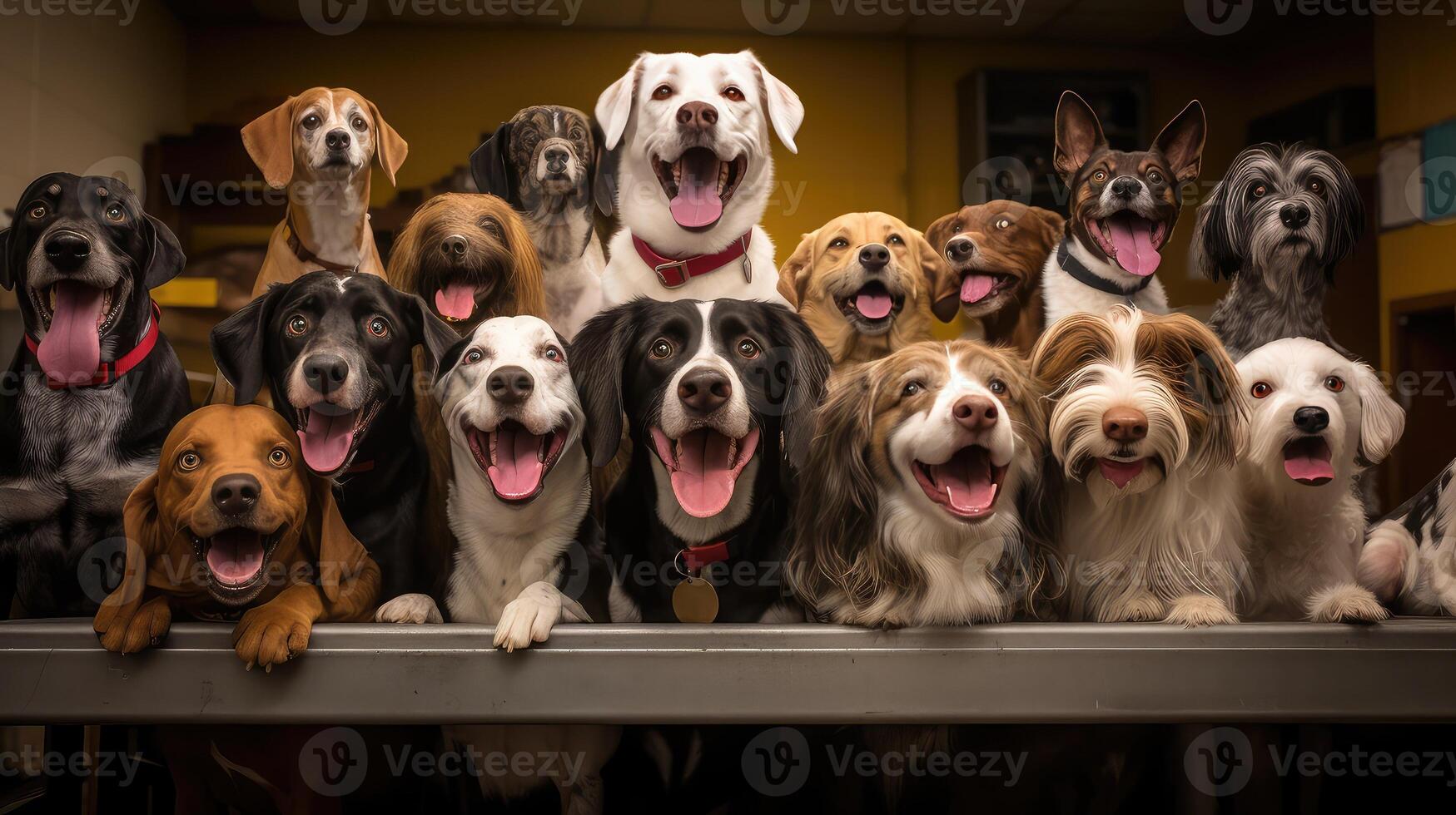 ai gegenereerd redden hond vrijwilliger ai gegenereerd foto