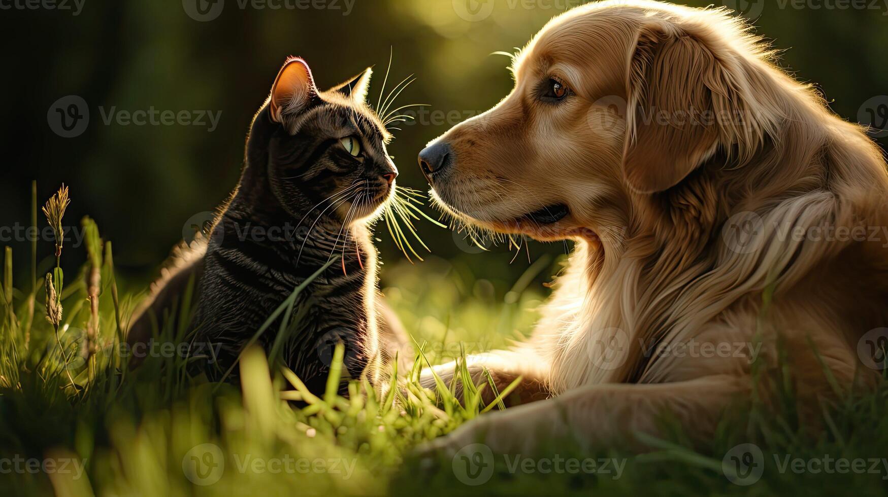 ai gegenereerd huisdier hond kat natuur ai gegenereerd foto