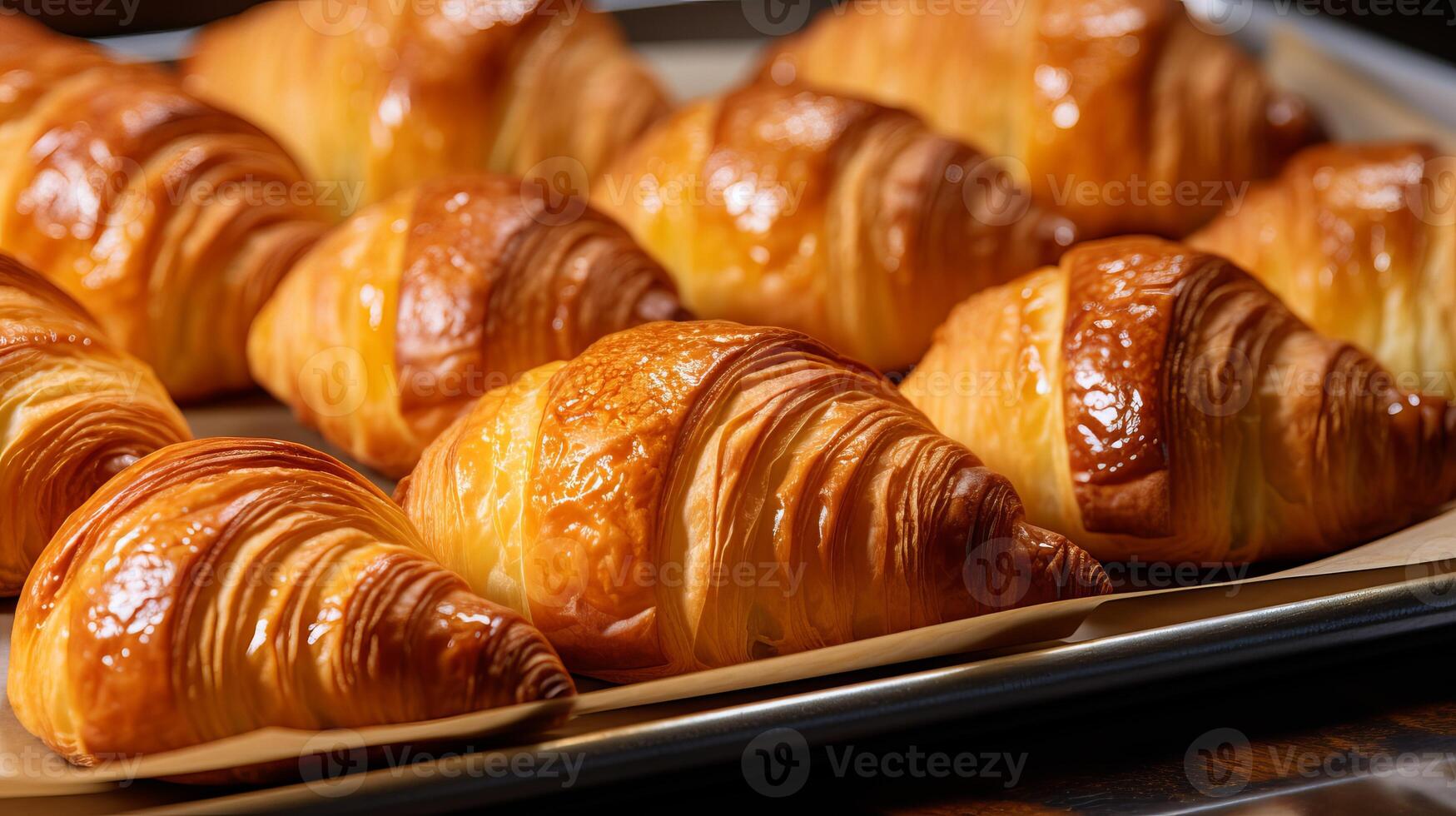 ai gegenereerd vers gebakken gebakjes met een gouden bruin af hebben foto