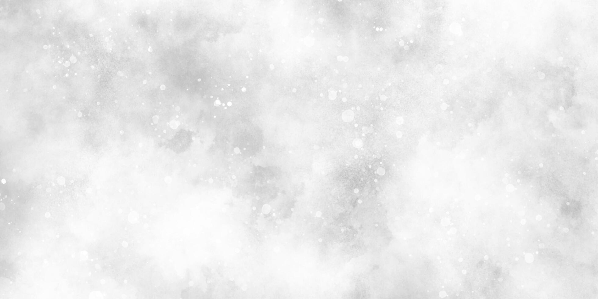 wit grijs waterverf met plons en zacht gloeiend schittert, sneeuw vallend in de sneeuw in de winter ochtend, zonneschijn of sprankelend lichten en glinsterende gloed winter ochtend- van sneeuw vallend achtergrond. foto
