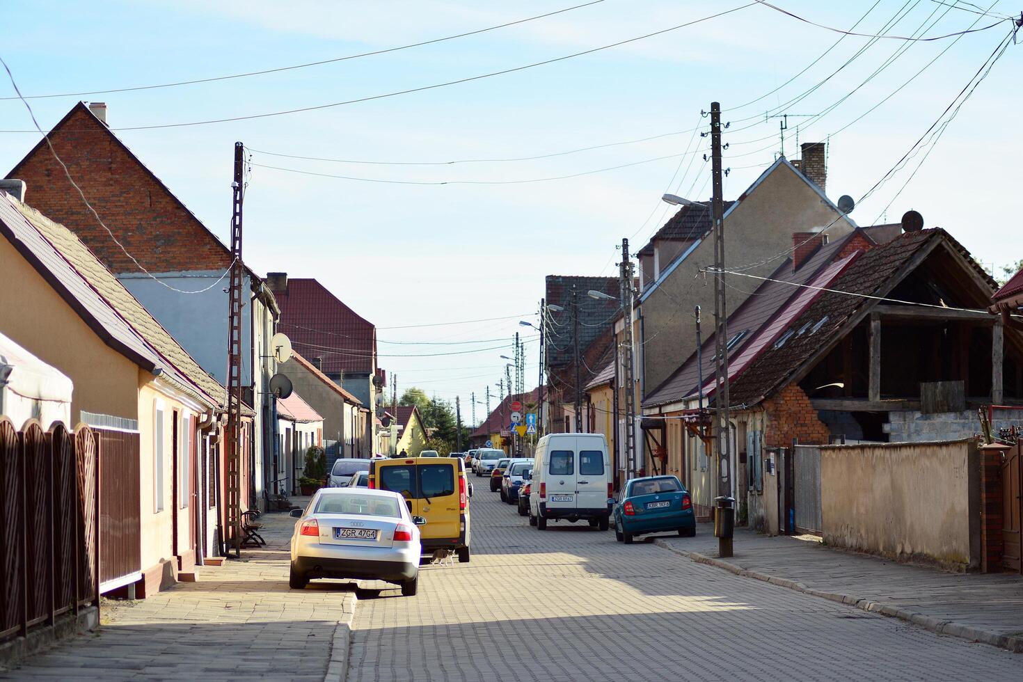 oud stad gebouwen in een klein dorp. foto