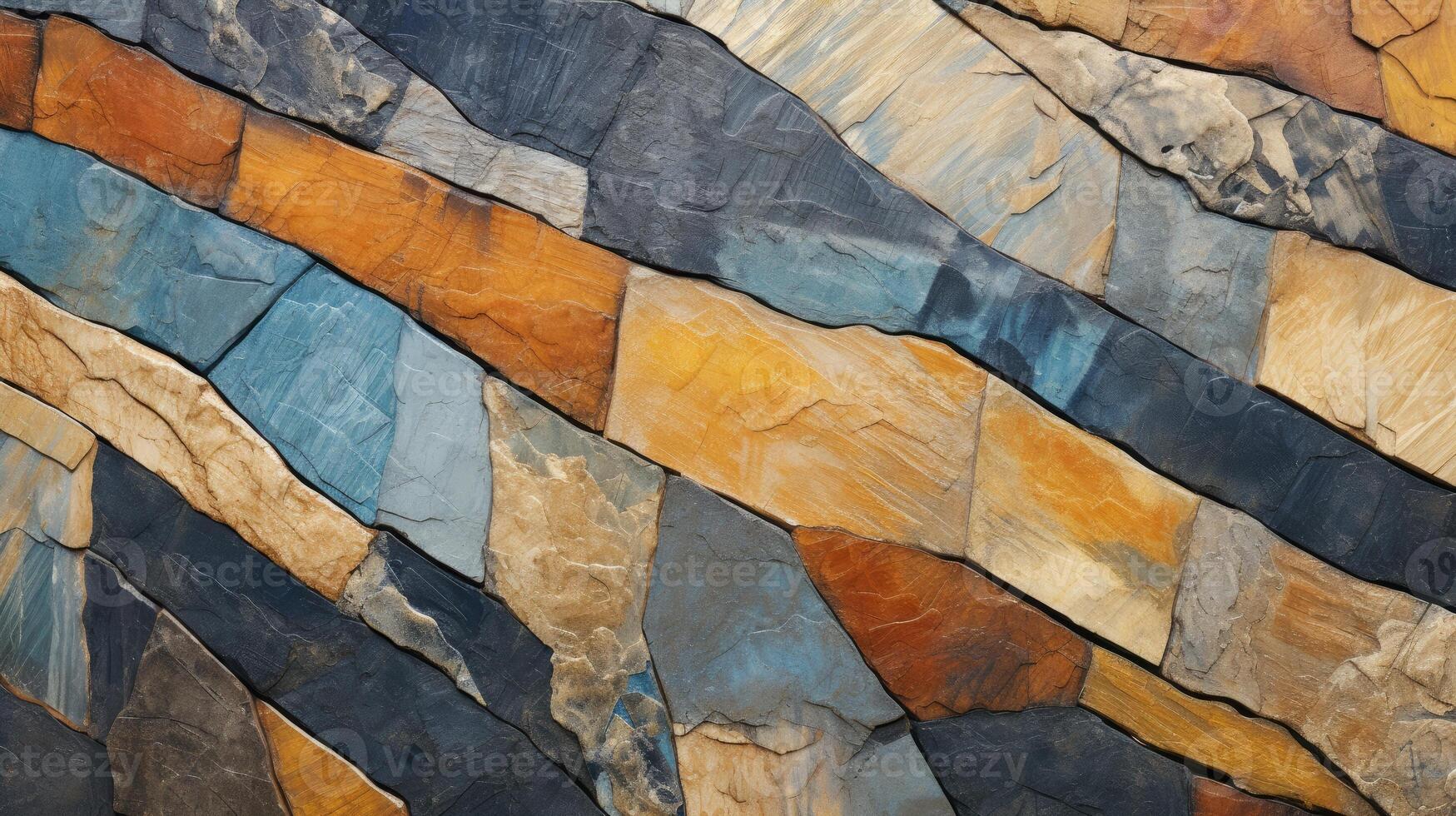 ai gegenereerd duiken in een levendig rangschikking van mineraal en steen texturen. rijk abstract. ai gegenereerd. foto