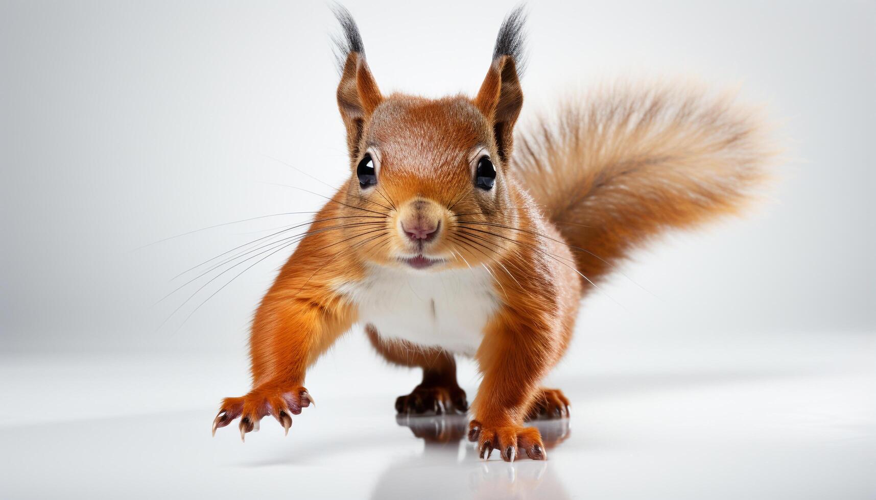 ai gegenereerd schattig klein zoogdier, pluizig en speels, zittend buitenshuis, op zoek Bij camera gegenereerd door ai foto