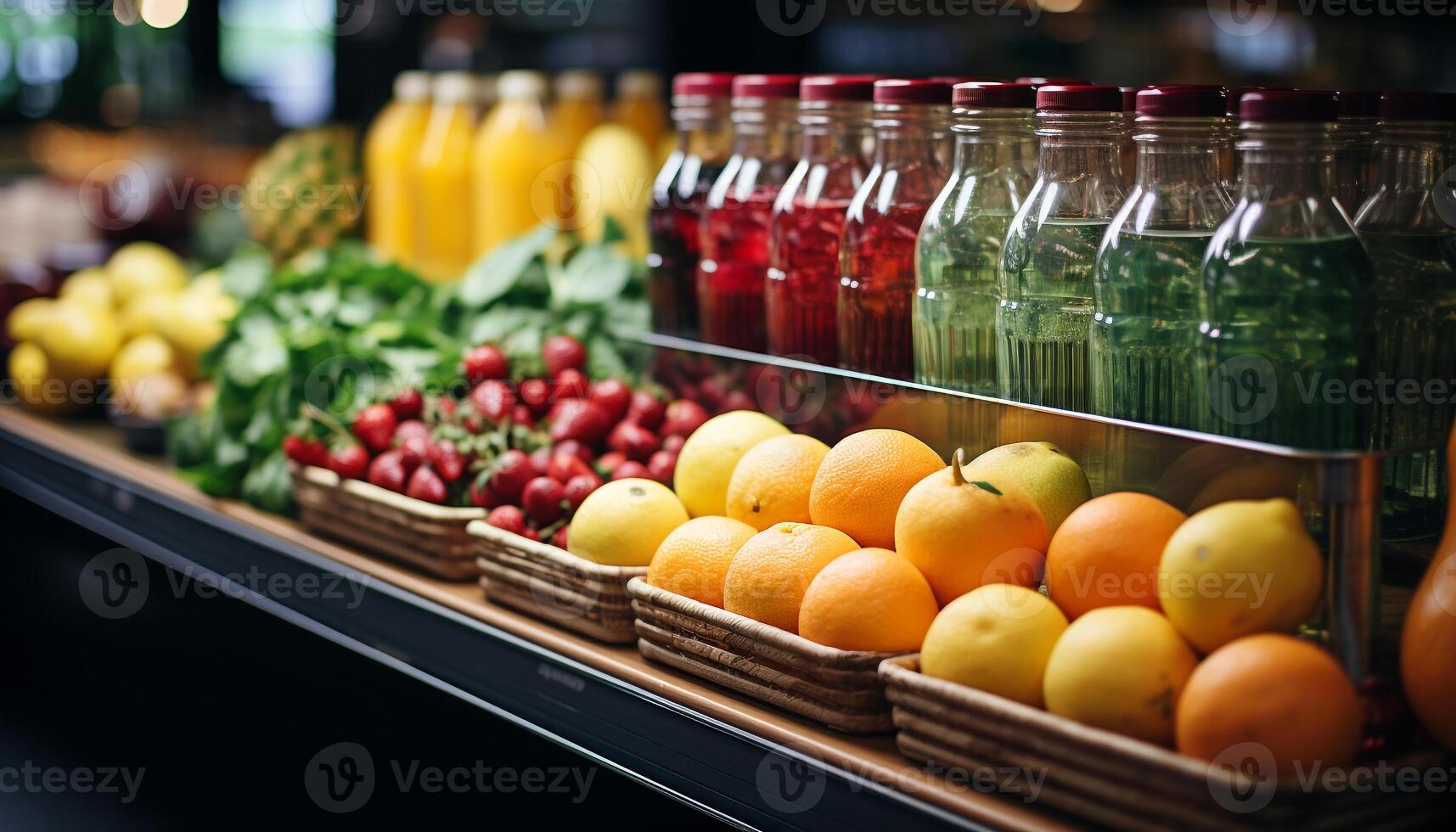 ai gegenereerd versheid en verscheidenheid van gezond biologisch fruit en groenten gegenereerd door ai foto