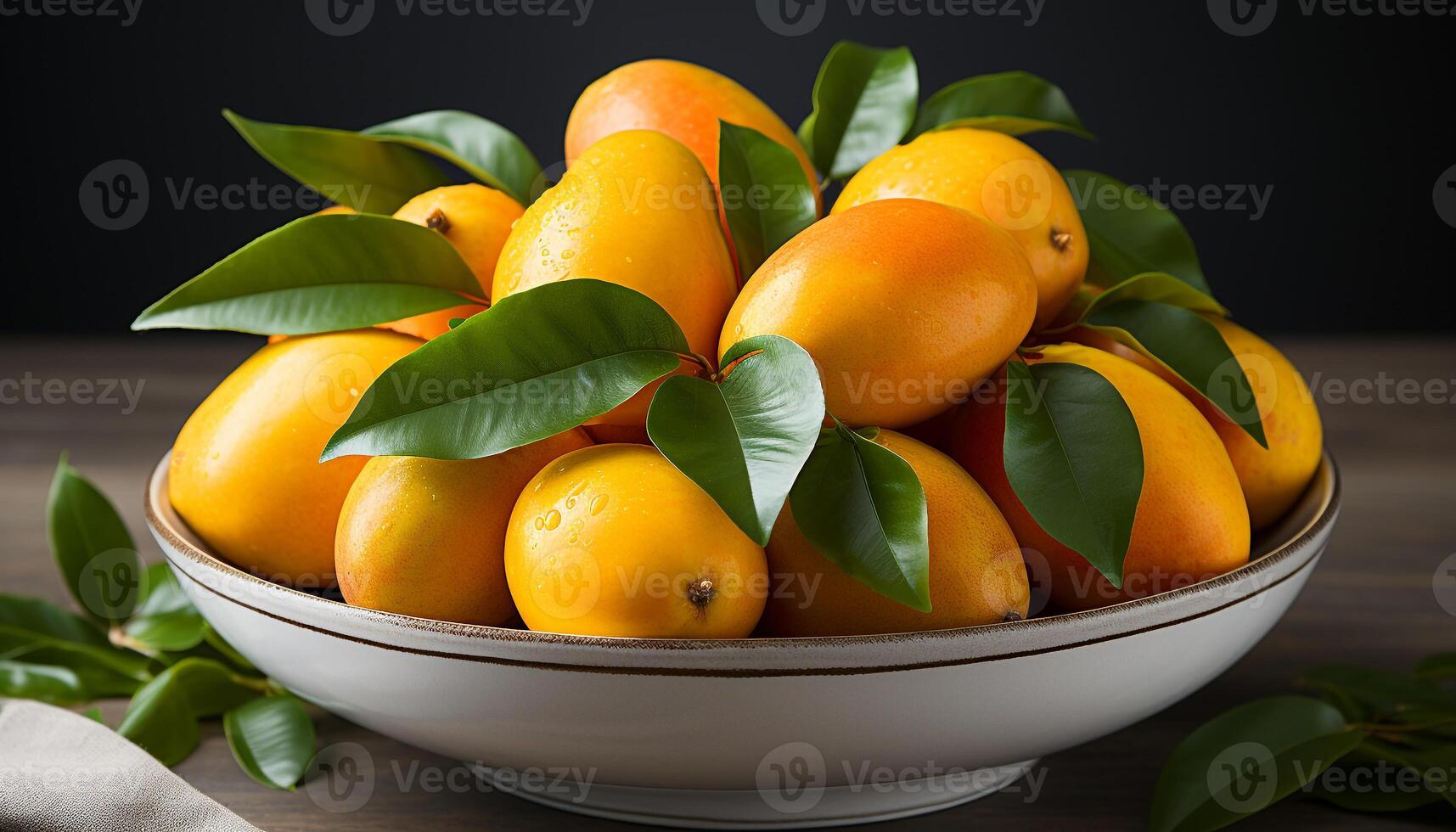 ai gegenereerd een levendig fruit kom vol van sappig, rijp citrus gegenereerd door ai foto