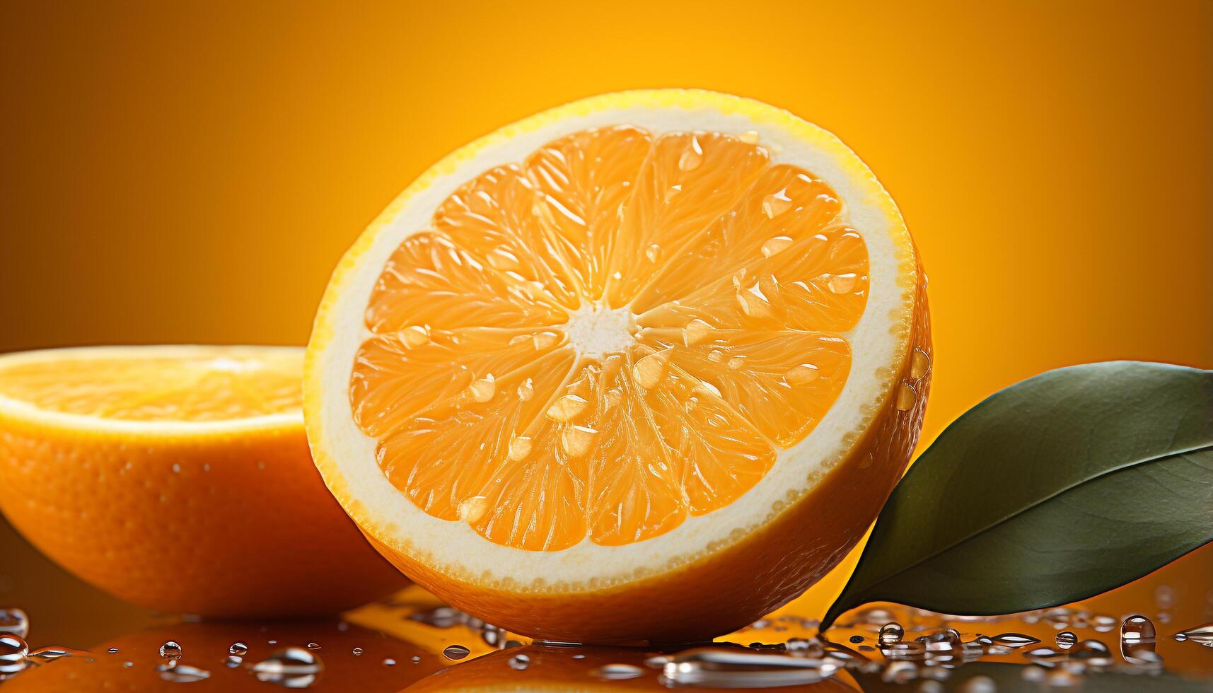 ai gegenereerd vers citrus fruit plak, natuur sappig, gezond, levendig verfrissing gegenereerd door ai foto