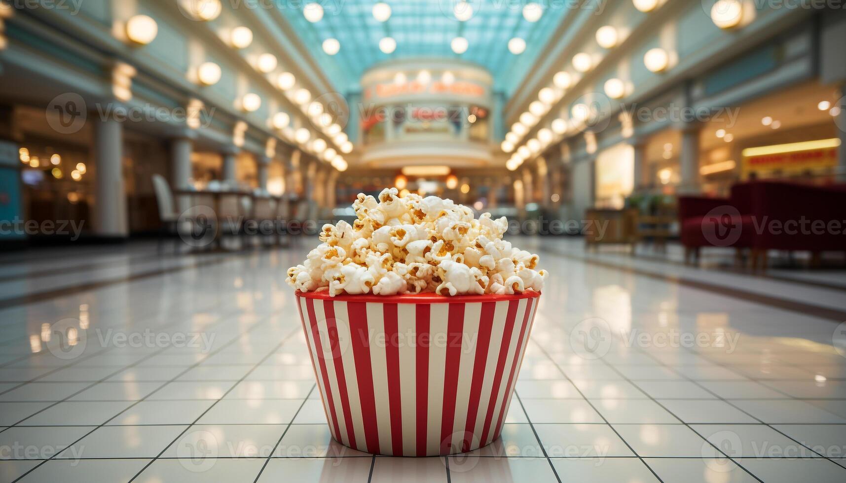 ai gegenereerd helder blauw verlichting uitrusting verlicht de modern film theater gegenereerd door ai foto