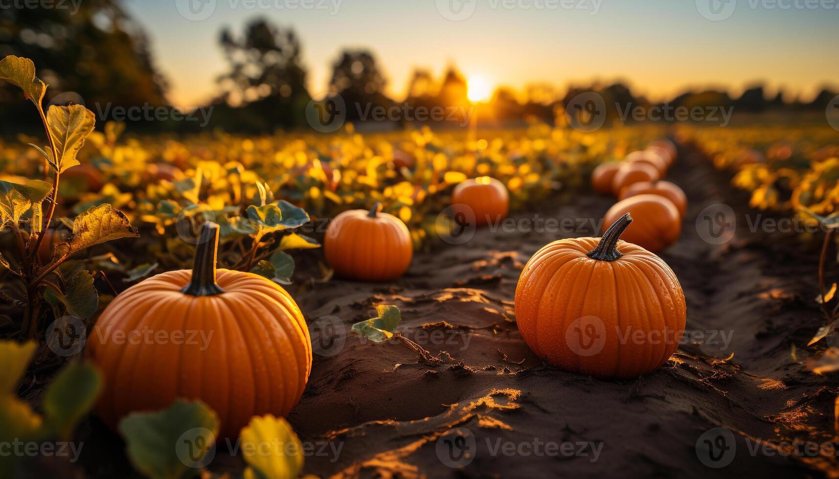 ai gegenereerd herfst oranje gloed siert natuur spookachtig halloween viering gegenereerd door ai foto