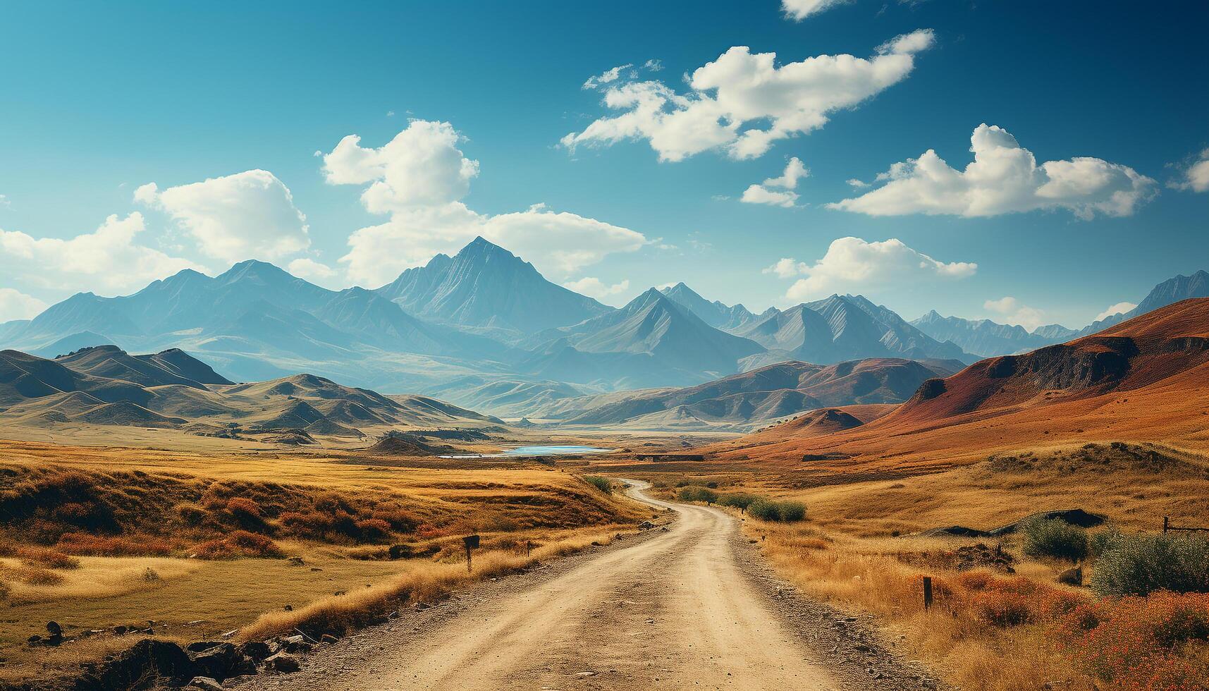 ai gegenereerd reizen naar de landelijk berg bereik, ervaring de schoonheid in natuur gegenereerd door ai foto