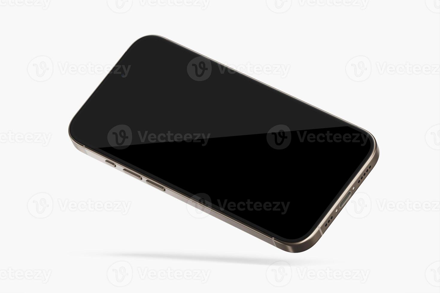 mobiel slim telefoon Aan wit achtergrond technologie .vlak stralen ,verzameling van smartphone mockup zwart scherm Aan wit achtergrond foto