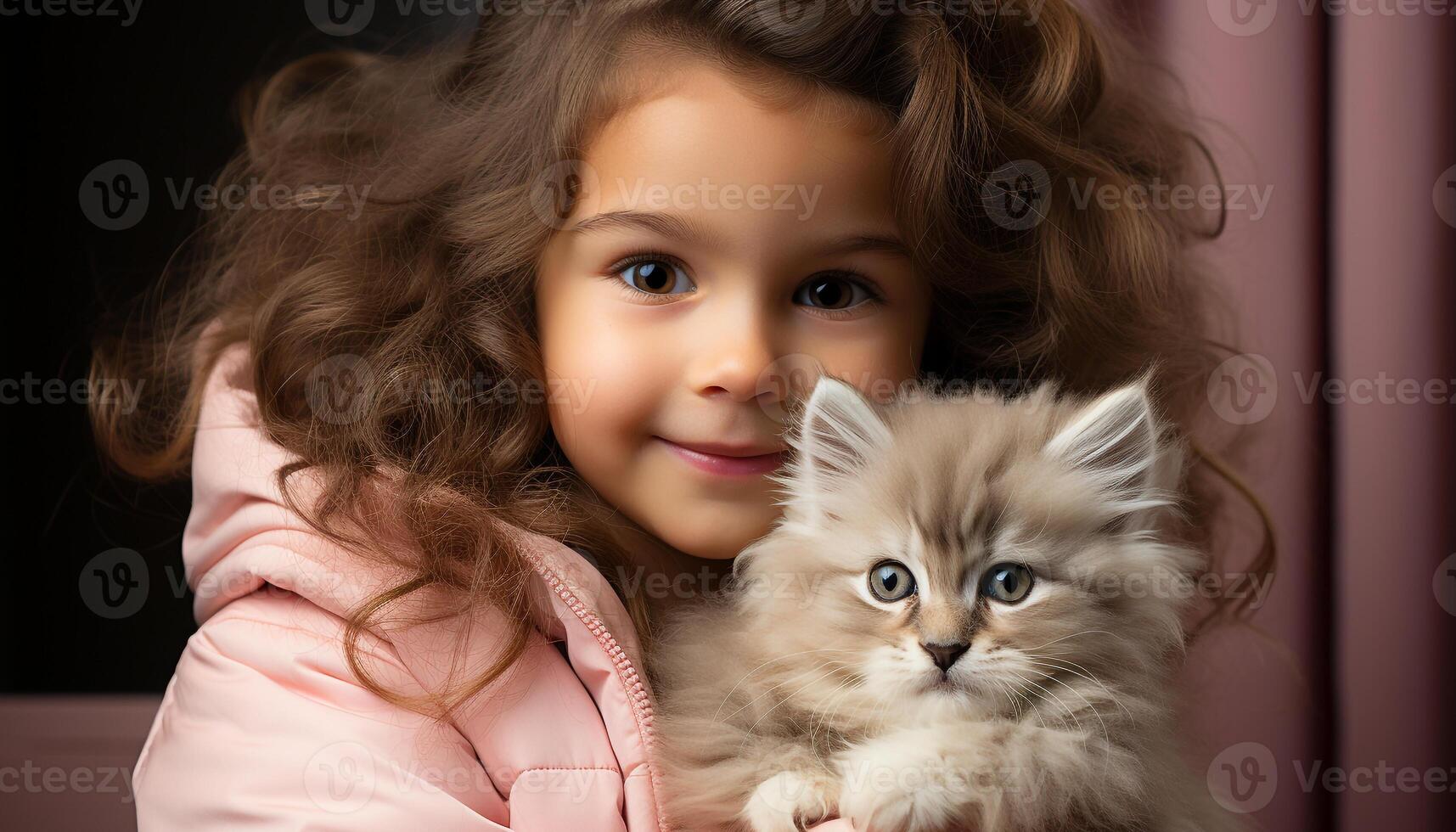 ai gegenereerd schattig klein huisdieren brengen geluk en liefde naar kinderen gegenereerd door ai foto
