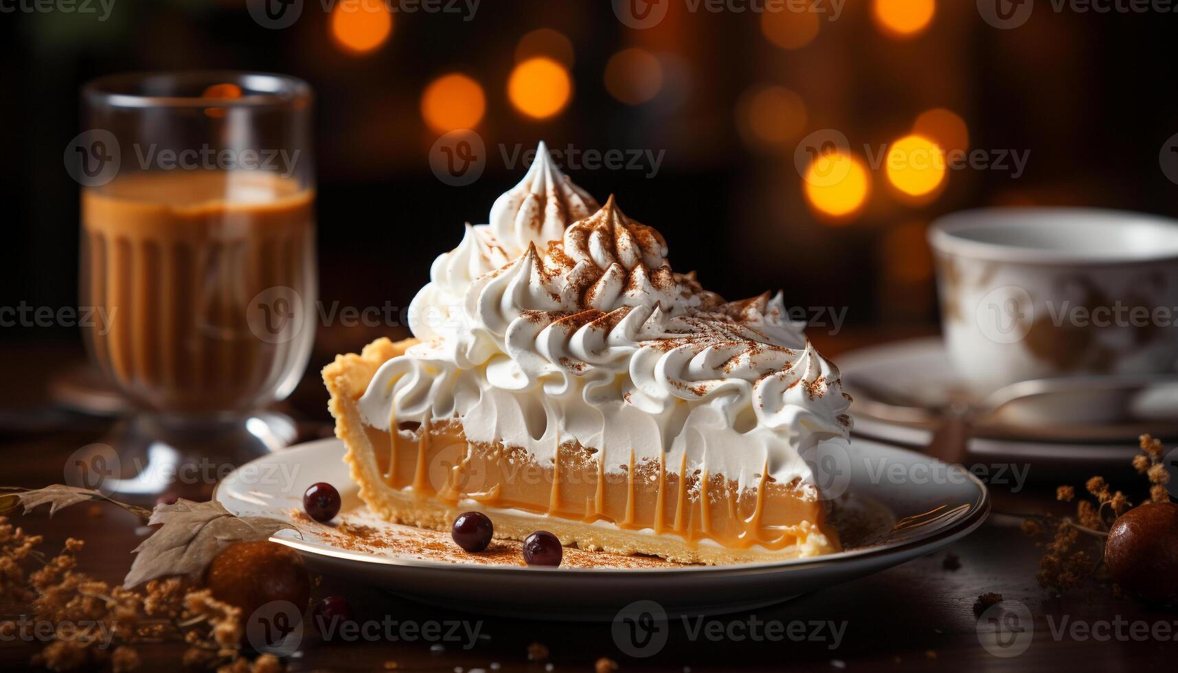 ai gegenereerd vers gebakken chocola toetje Aan houten tafel, dichtbij omhoog toegeeflijkheid gegenereerd door ai foto