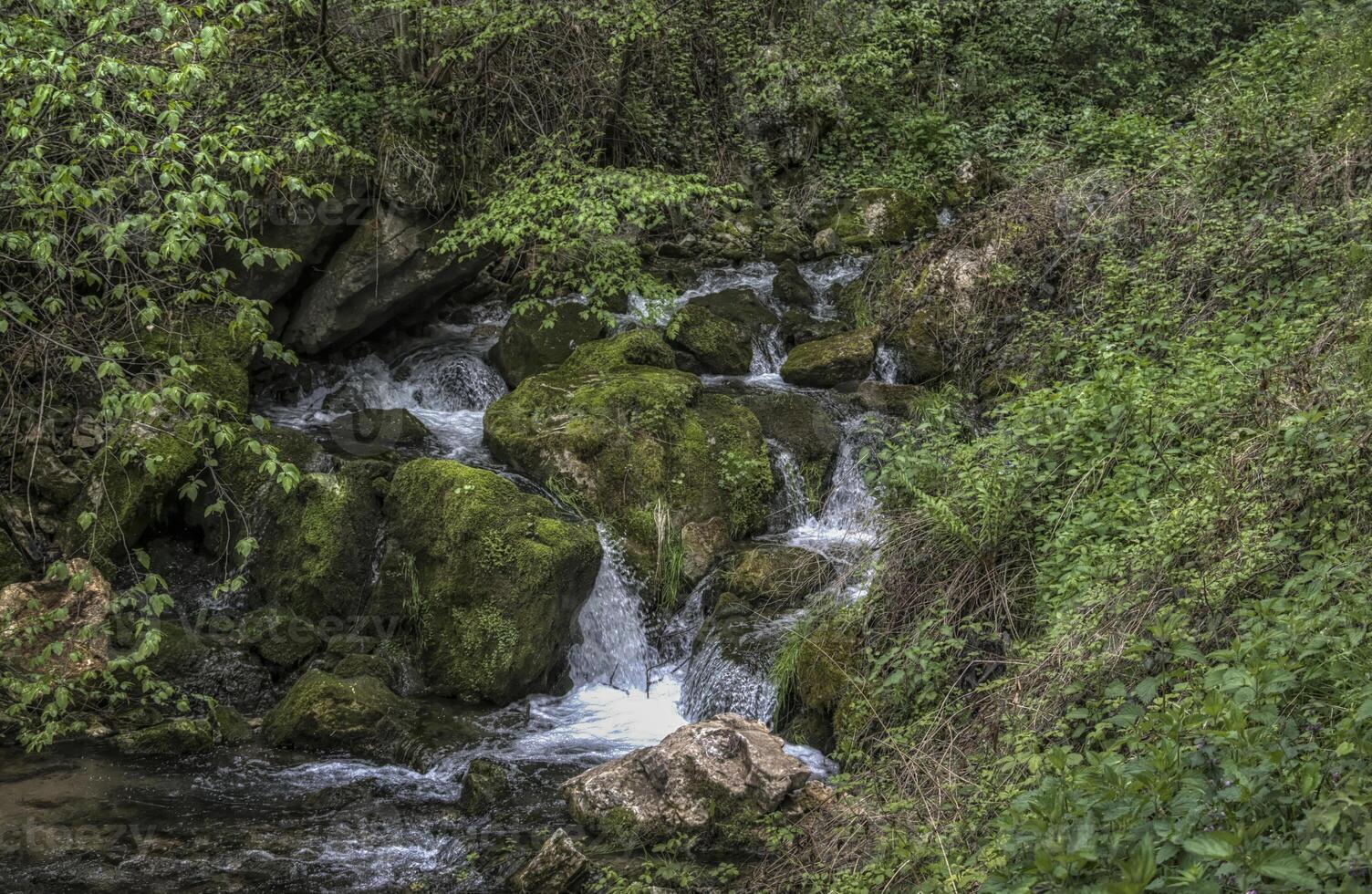 een klein waterval in de buurt de dorp van potpece in Servië foto