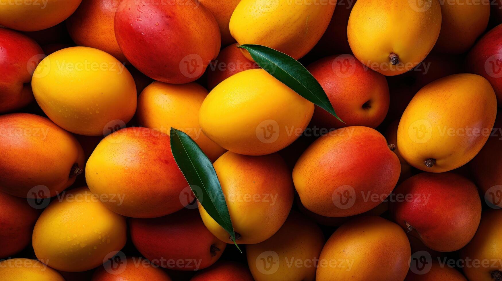 ai gegenereerd rijp mango fruit achtergrond foto