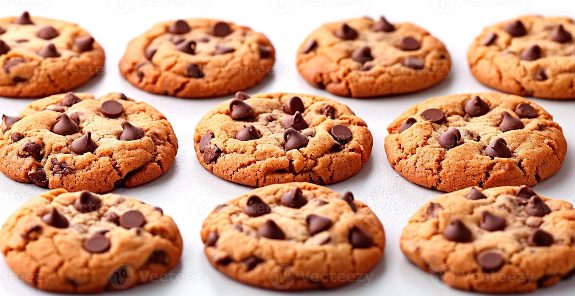 ai gegenereerd klassiek Amerikaans chocola spaander koekjes - ai gegenereerd beeld foto