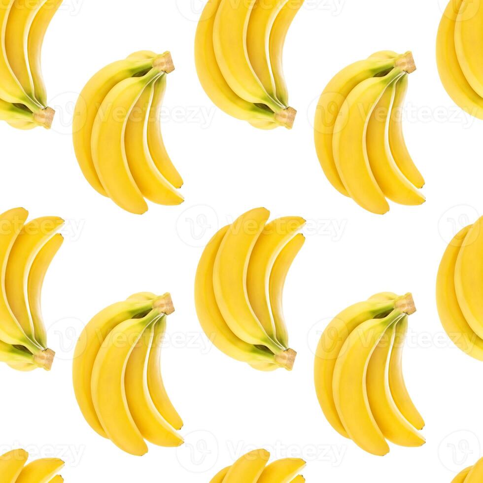 naadloos patroon met bananen geïsoleerd Aan wit achtergrond, met knipsel pad foto