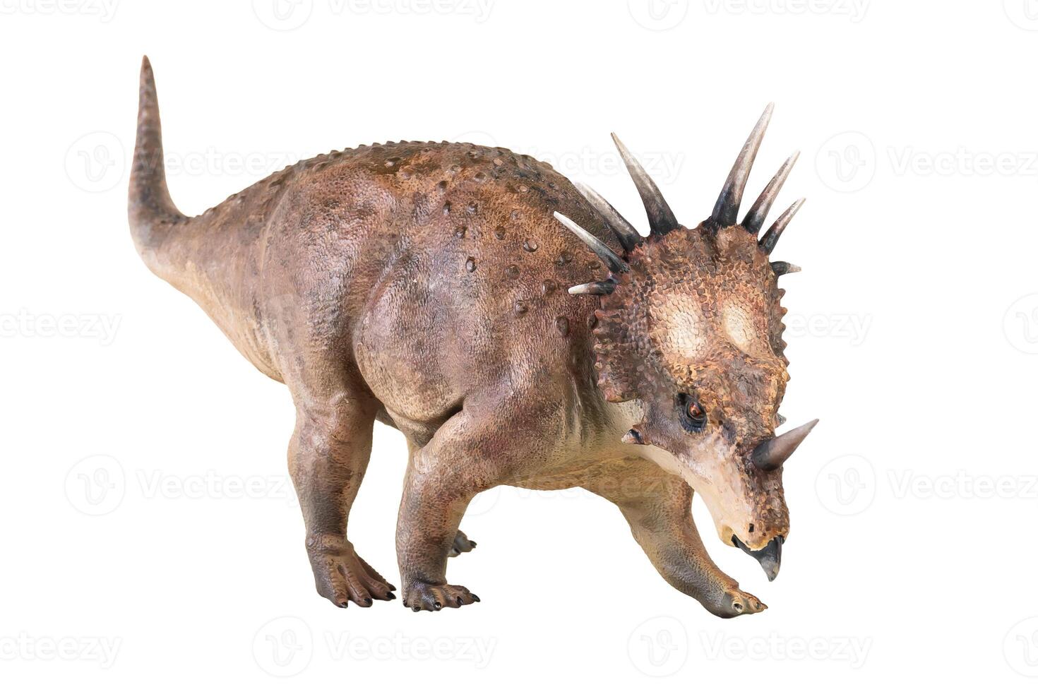 styracosaurus dinosaurus Aan geïsoleerd achtergrond foto