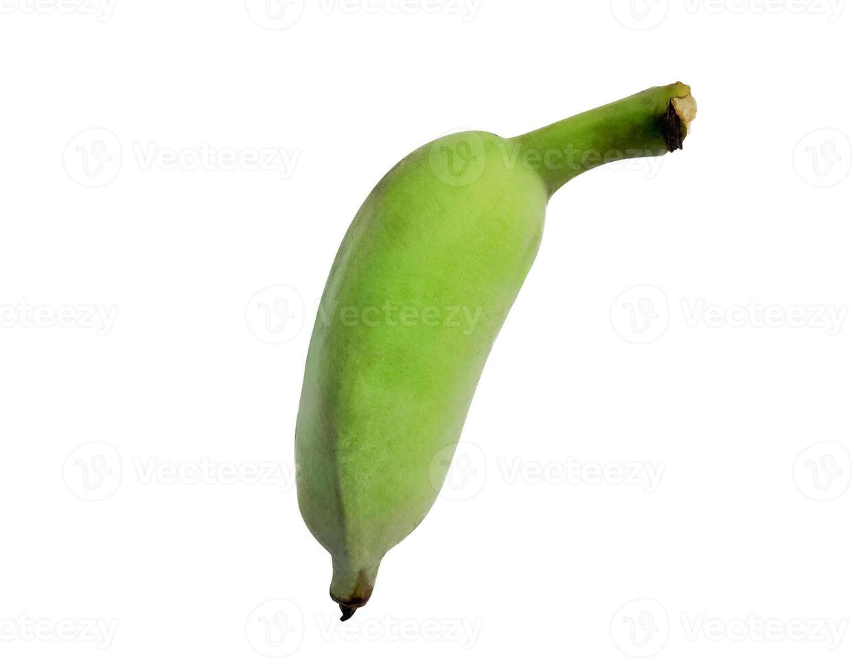 groen banaan geïsoleerd Aan wit voeding concept foto