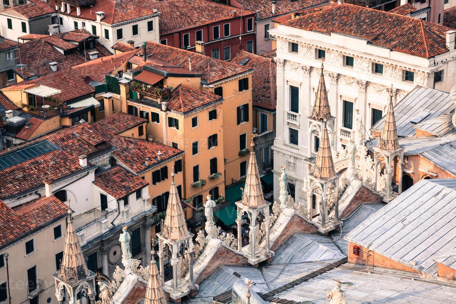 marco plein is de meest beroemd en aantrekkelijk plein in Venetië foto
