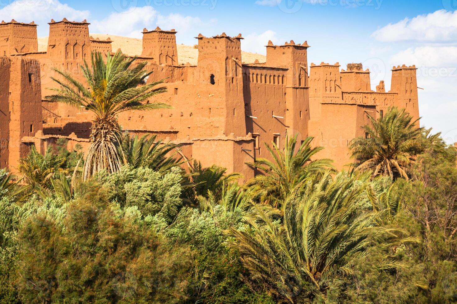 visie van ait benhaddou kasbah, ait ben haddou, ouarzazate, Marokko foto