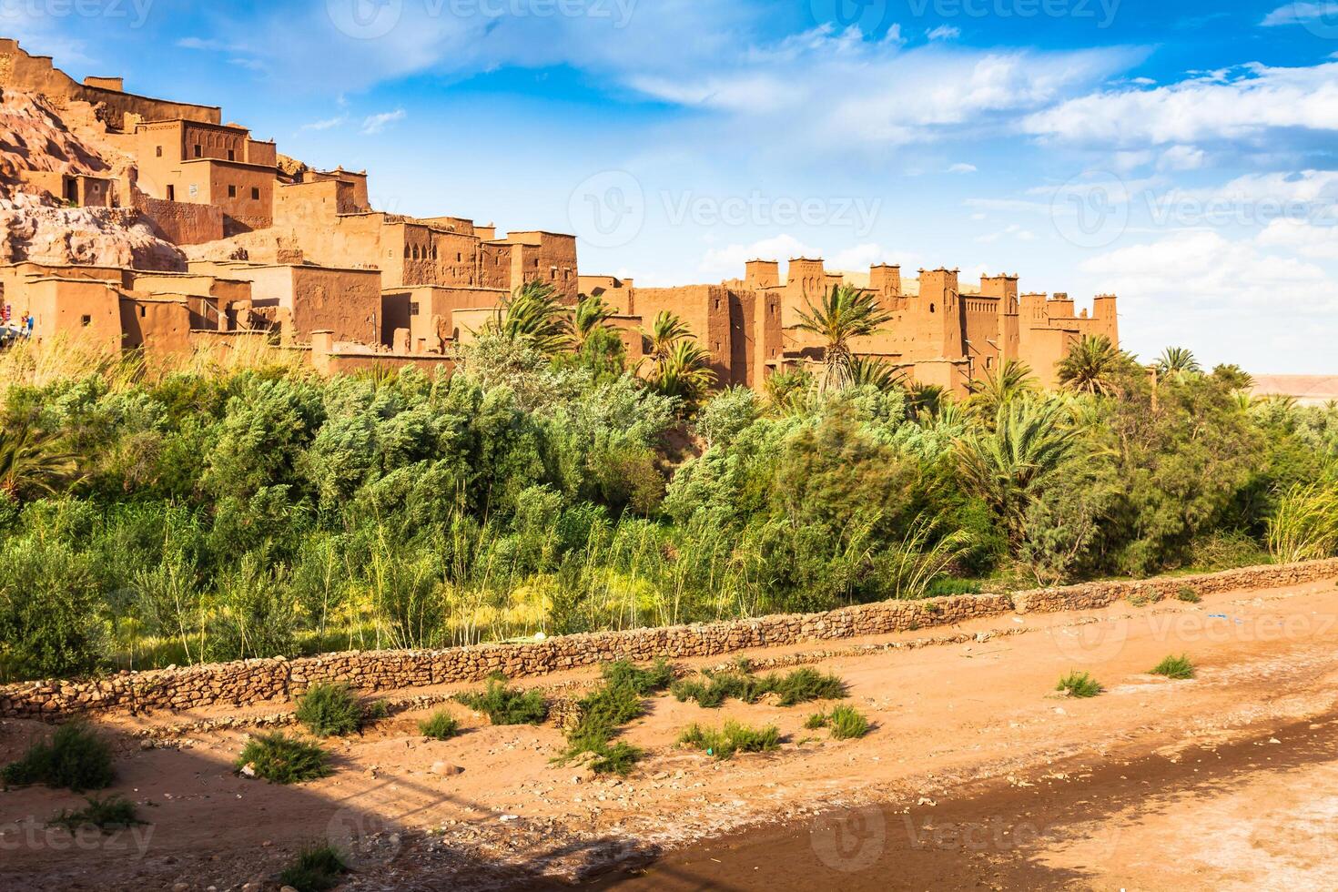 visie van ait benhaddou kasbah, ait ben haddou, ouarzazate, Marokko foto