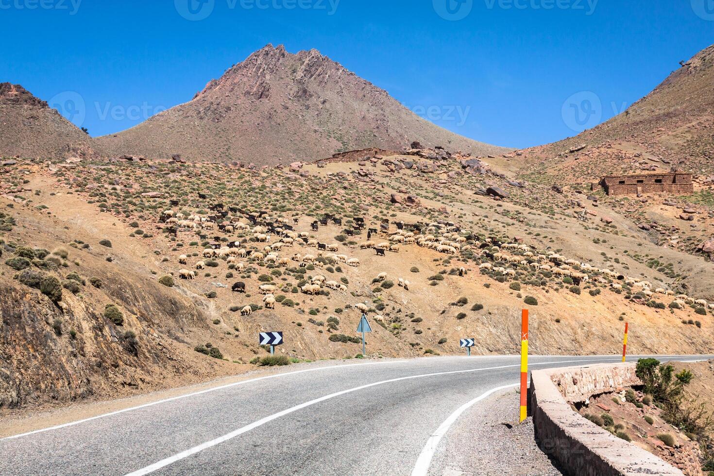 atlas bergen snelweg, Marokko foto