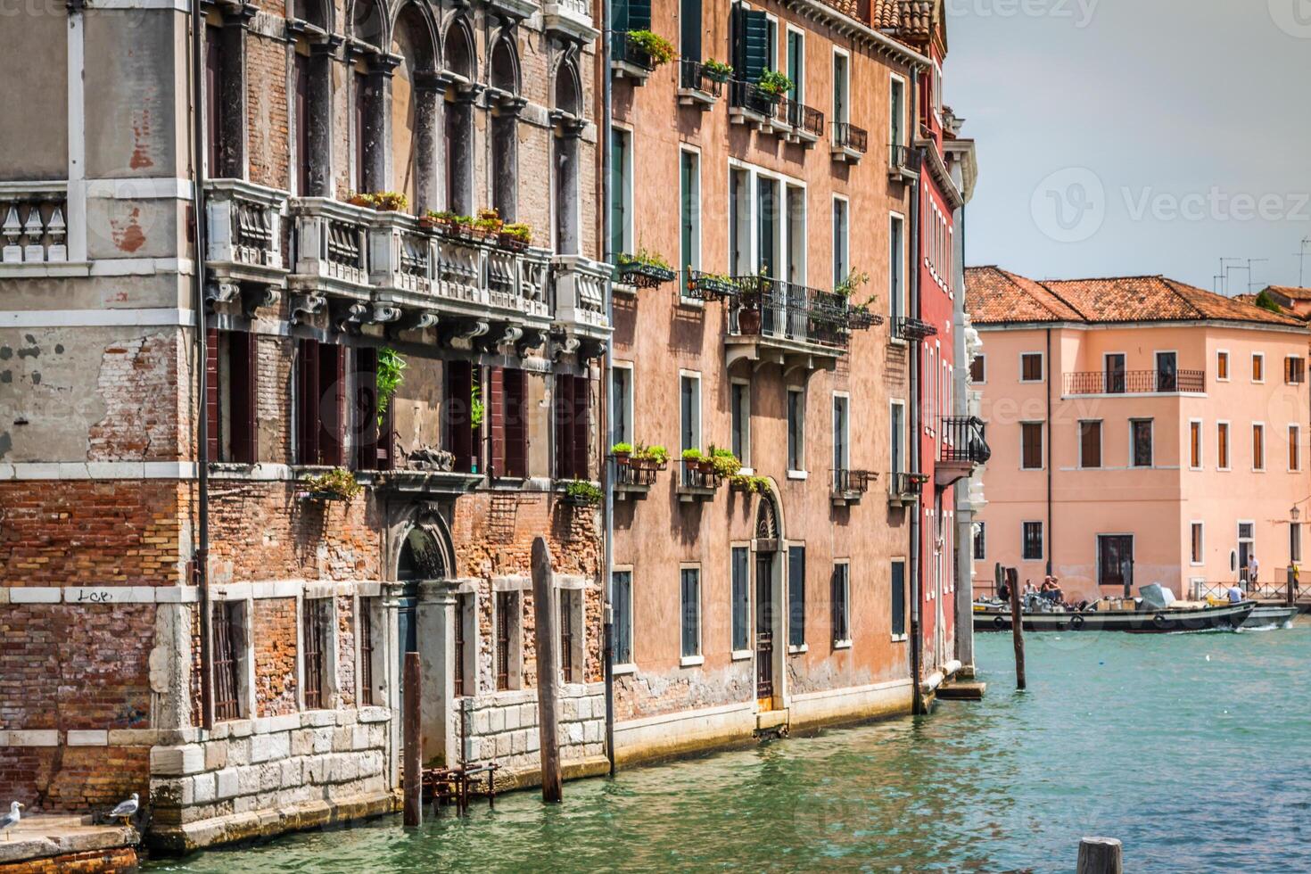 de huis Aan de kust van de kanaal - Venetië, Italië foto