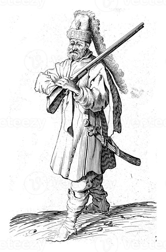 Mens met een musket, gillis busje scheyndel i, 1649 - 1653 foto