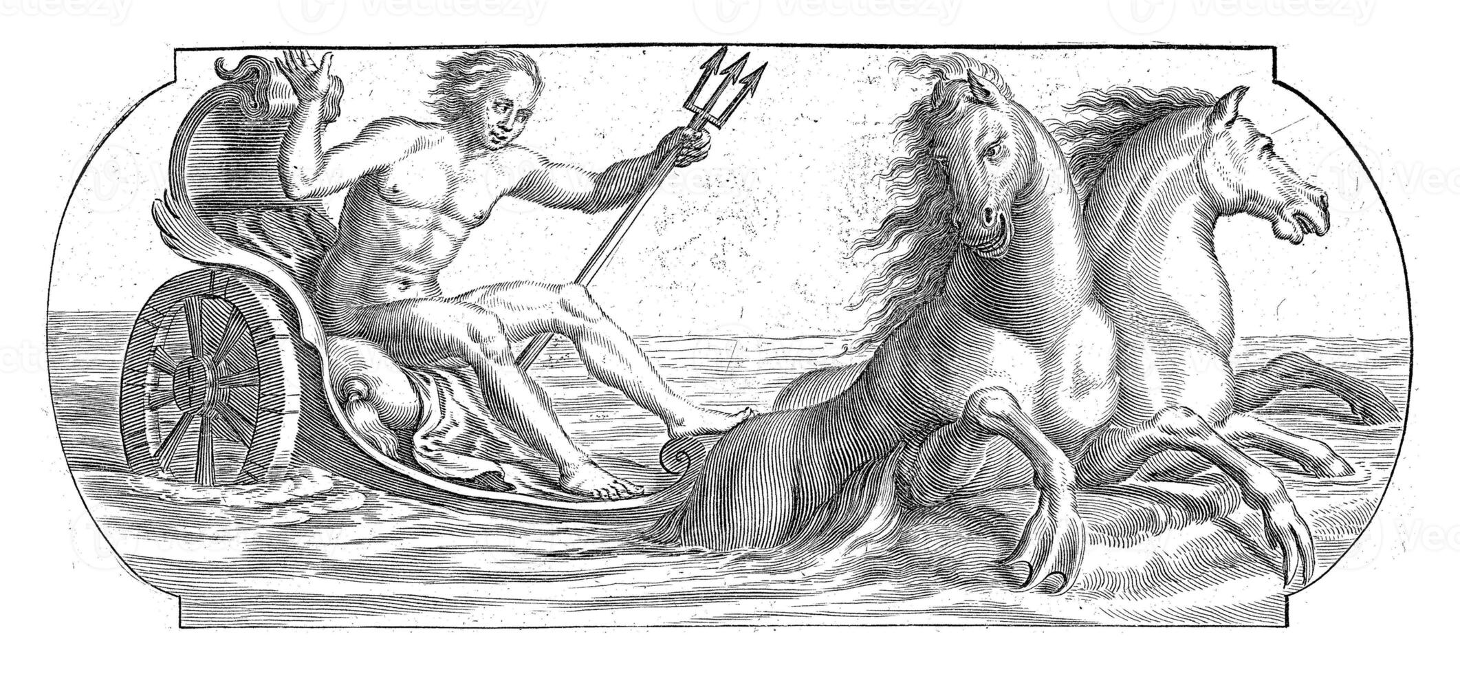 Neptunus Aan een wagen, Hendrik de sleutelaar i, na 1656 - 1701 foto