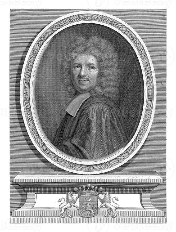 portret van de jurist gaspard thauma's de la thaumasiere foto