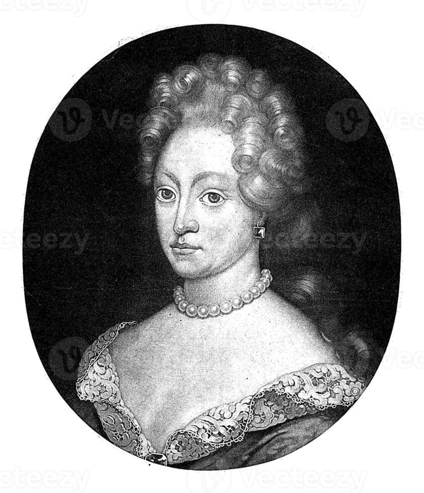 portret van eleonore Magdalena daar van palts-neuburg foto