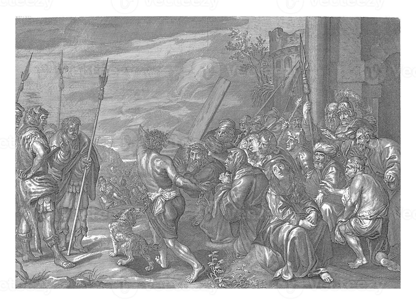 kruisdraging, anoniem, na Alexander voet i, na jan busje hol Hoecke, na Jakob jordaens i, na schelde Adamsz. bolswert, na anthony busje dijk, 1630 - 1702 foto