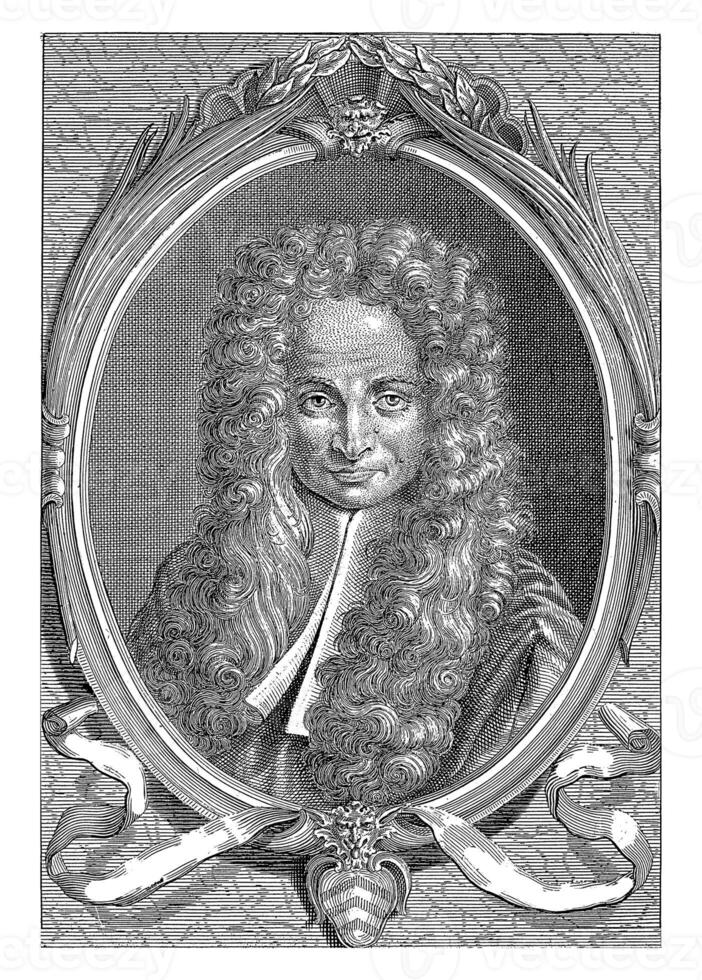 portret van dichter en senator vincenzo da filicaja, cosimo mogalli, na Giovanni camillo ciabilli, 1677 - 1730 foto