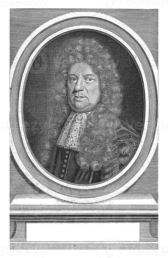 portret van richard morton, adriaen Haelwegh, c. 1647 - c. 1696 foto