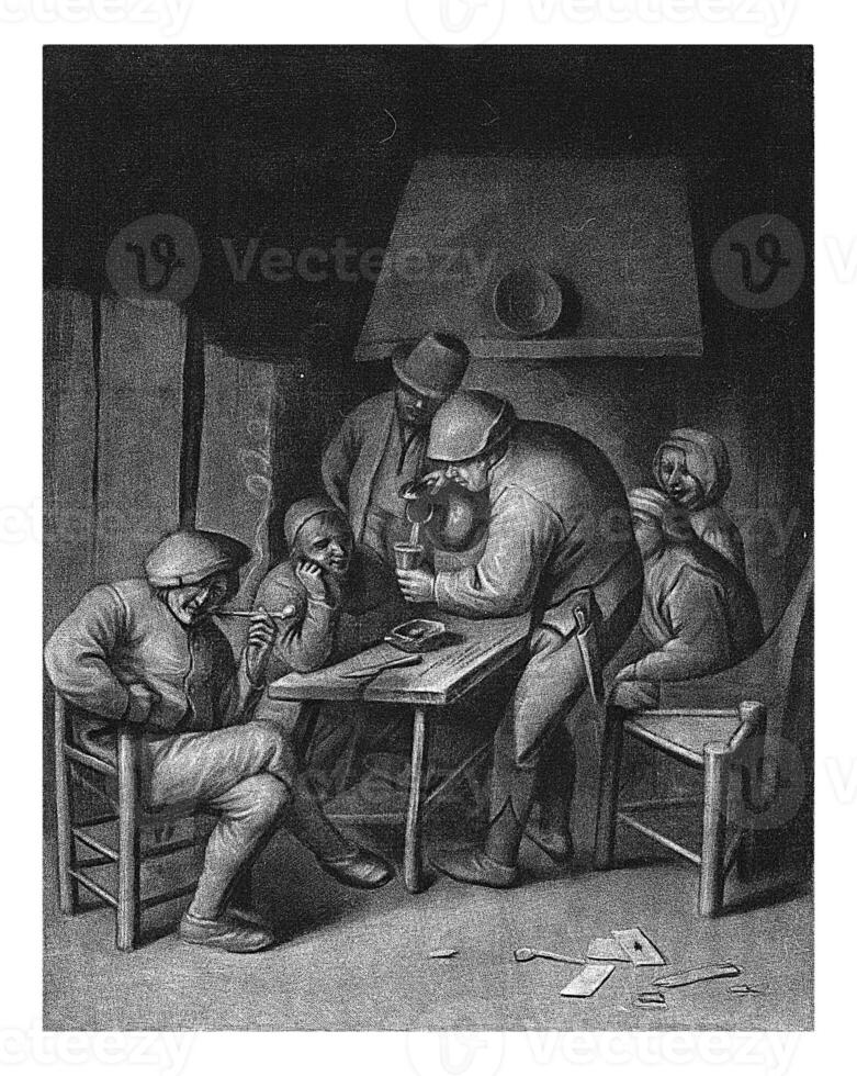 boer cafe, Jakob Goe, na adriaen busje ostad, 1670 - 1724 foto