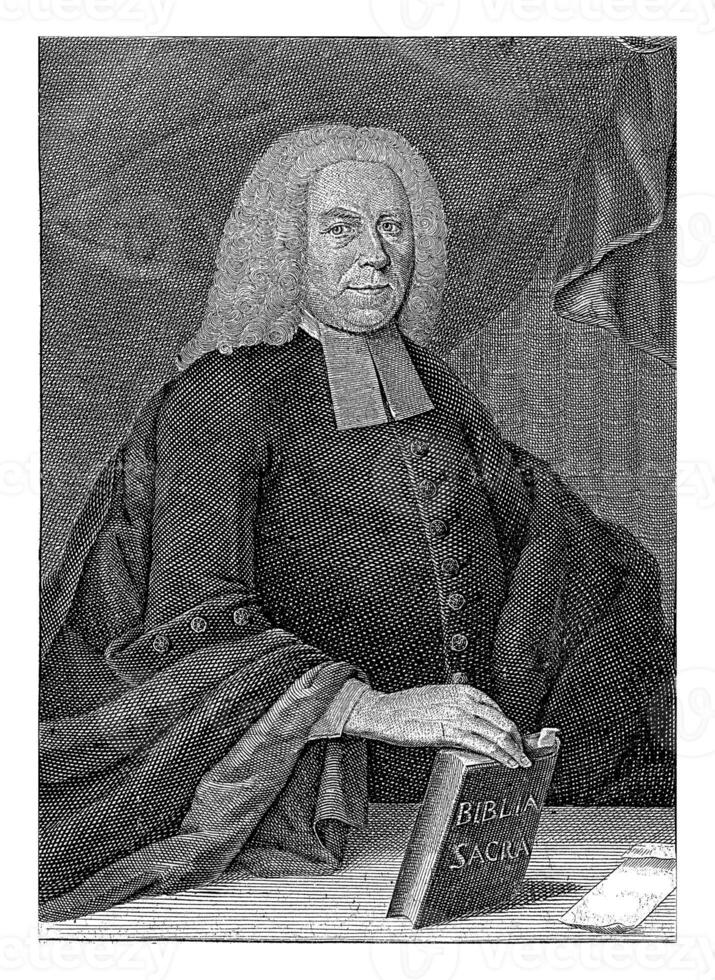 portret van johan georg hagemann, christen Friedrich fritzsch, 1744 foto