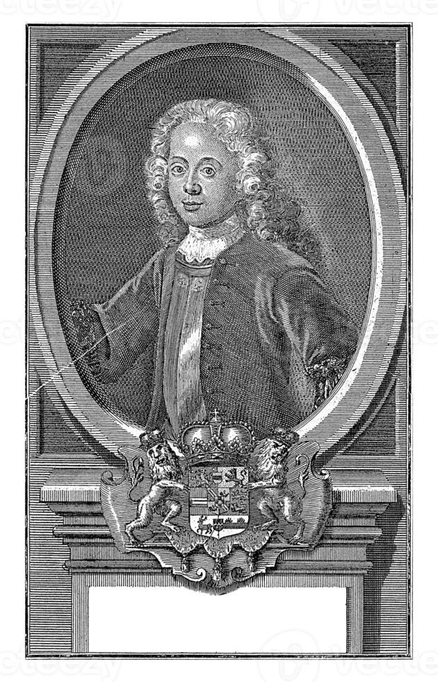 portret van William iv, prins van oranje-nassau, georg paul busch, na philip busje dijk, c. 1737 - 1756 foto