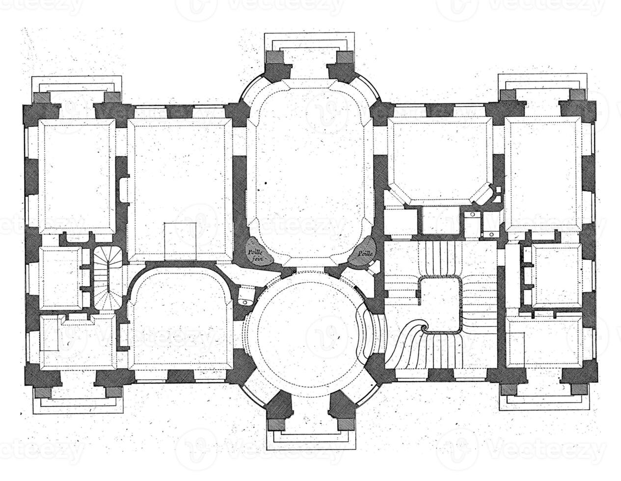 grond verdieping plan, carl albert von lespilliez, na francois de cuvillies sr., 1745 foto