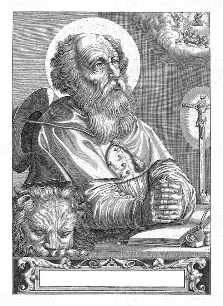 kerk vader Hieronymus, Egbert busje panderen, c. 1590 - 1637 foto