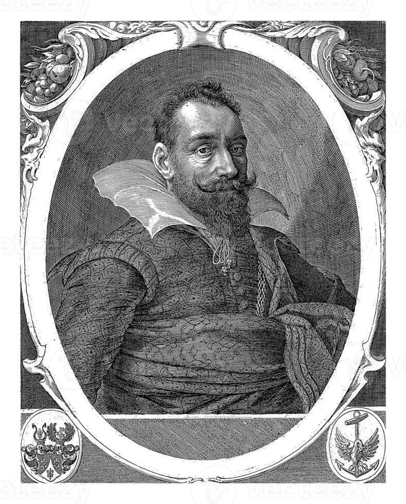 portret van vinzenz muschinger, aegidius Sadeler, 1624 - 1650 foto