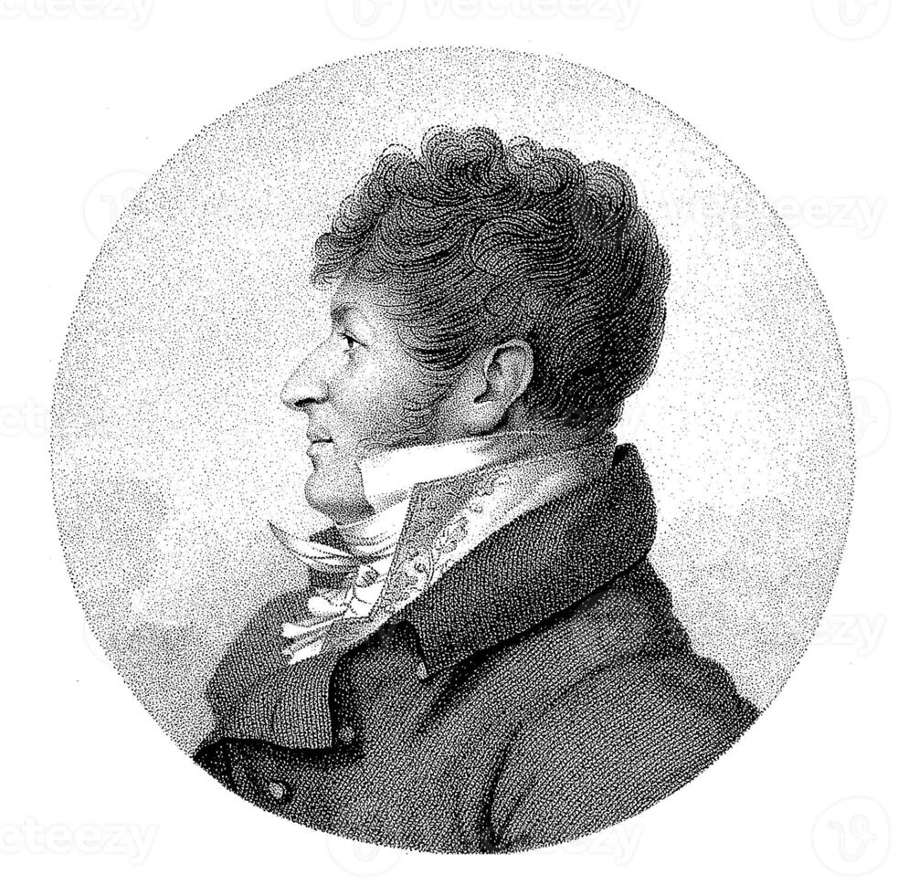 portret van Charles henri plantade, antoine achille burgerlijk de la Richardiere, na antoine paul vincent, 1806 foto