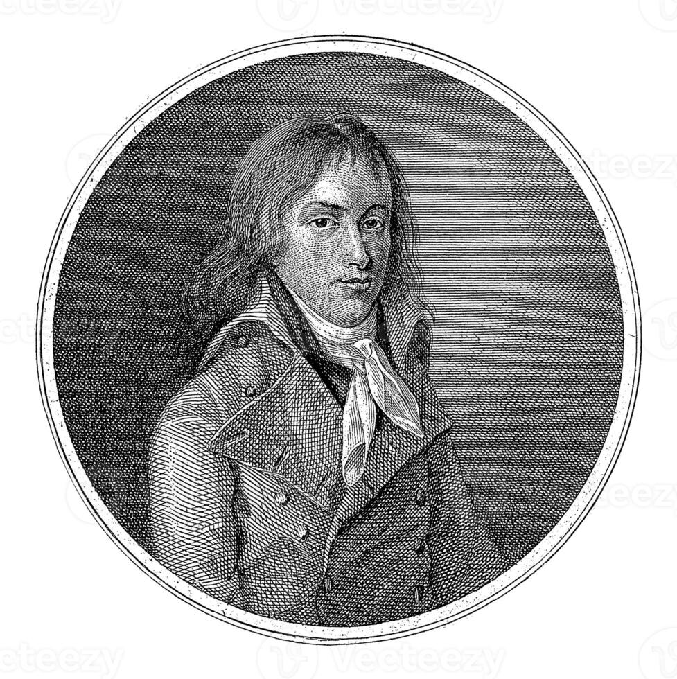 portret van paulus de wind, reinier vinkeles i, na p.m dambrin, 1798 foto