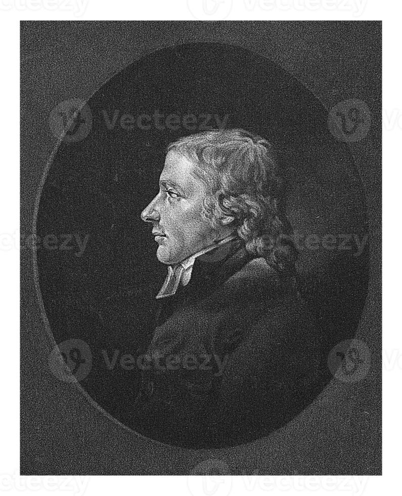 portret van de prediker cornelis busje der ven, in profiel, Charles Howard hodges, 1804 - 1806 foto