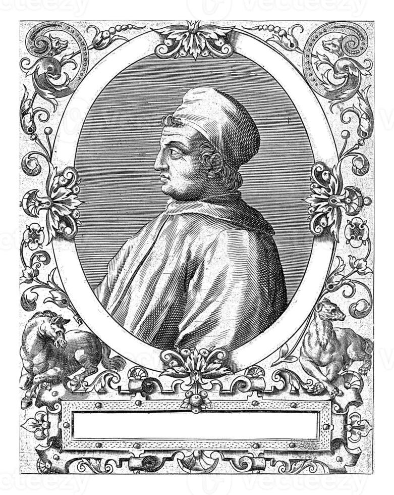 portret van giasone del hoofd, theodor de brij, na jean Jacques boissard, c. 1597 - c. 1599 foto