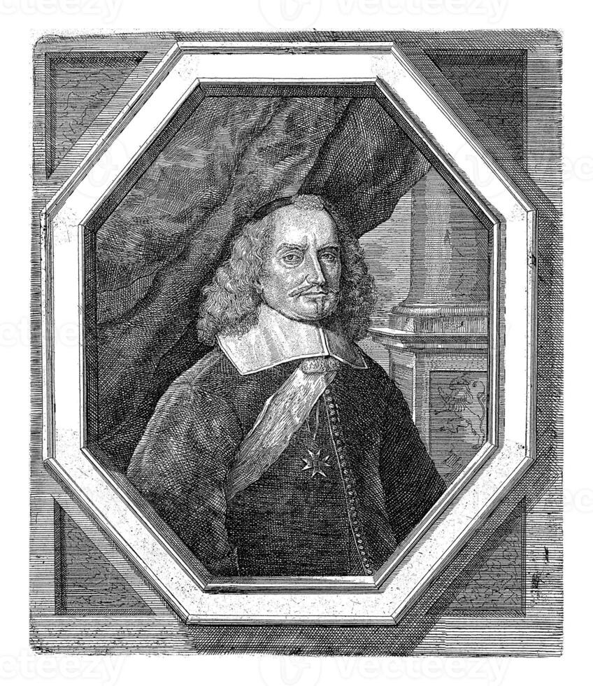 portret van johan Maurits, tellen van nassau-siegen, Johann andreas graff foto