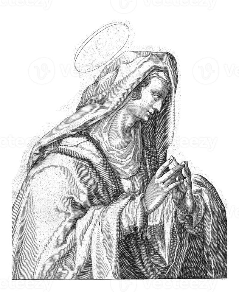 Maria net zo mater dolorosa, Jakob de gheyn ii werkplaats van, na jan nagel 1570-1616, 1593 - 1597 foto