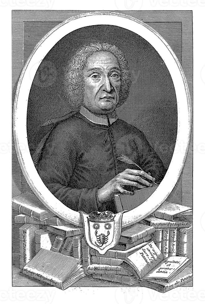 portret van Joseph motta, francesco courgette, 1702 - 1764 foto